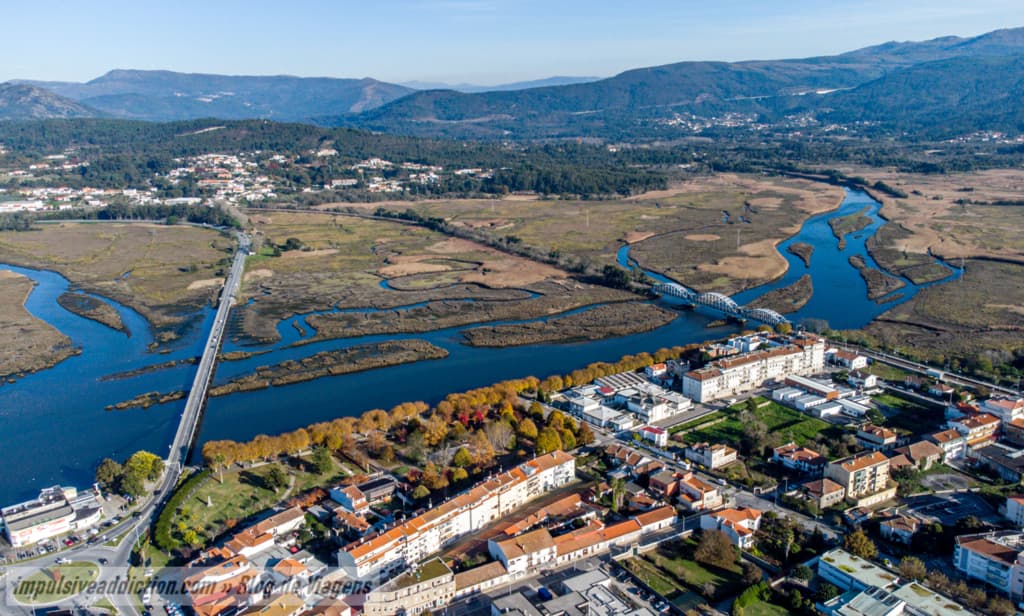 Caminha river and sea view